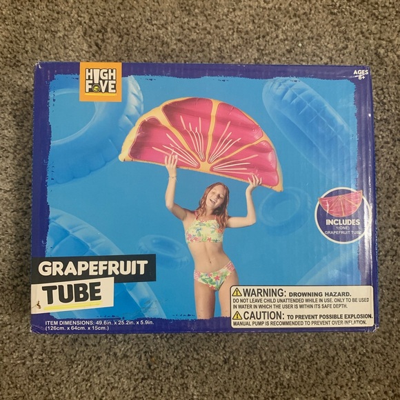 Grapefruit Tube Pool Float - Picture 2 of 2
